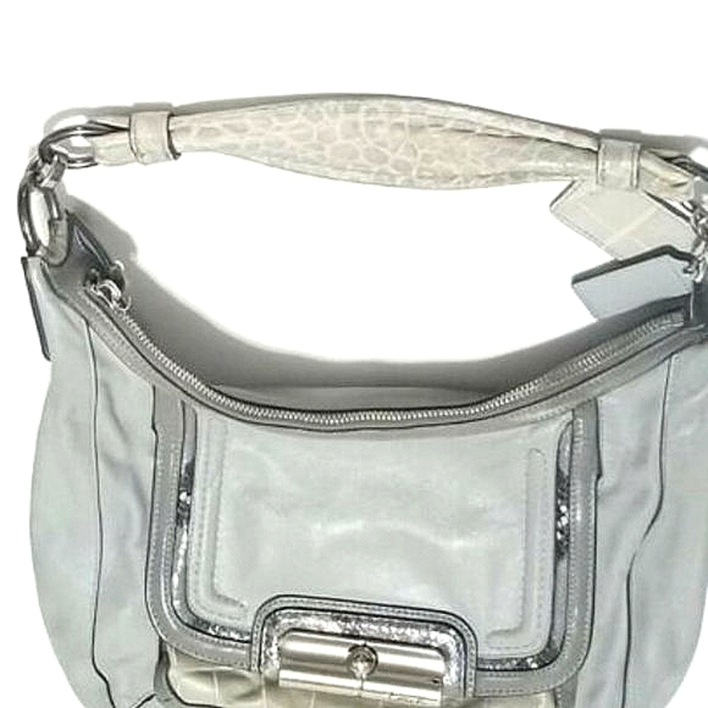 Coach Kristin Leather Gray Python Bag . - image 2